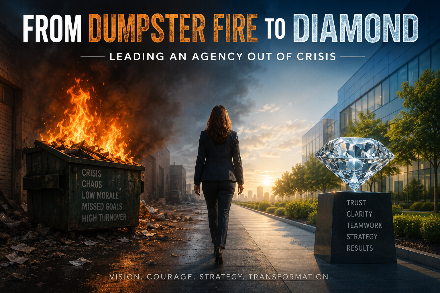 Course Image From Dumpster Fire to Diamond: Leading an Agency Out of Crisis (MI)